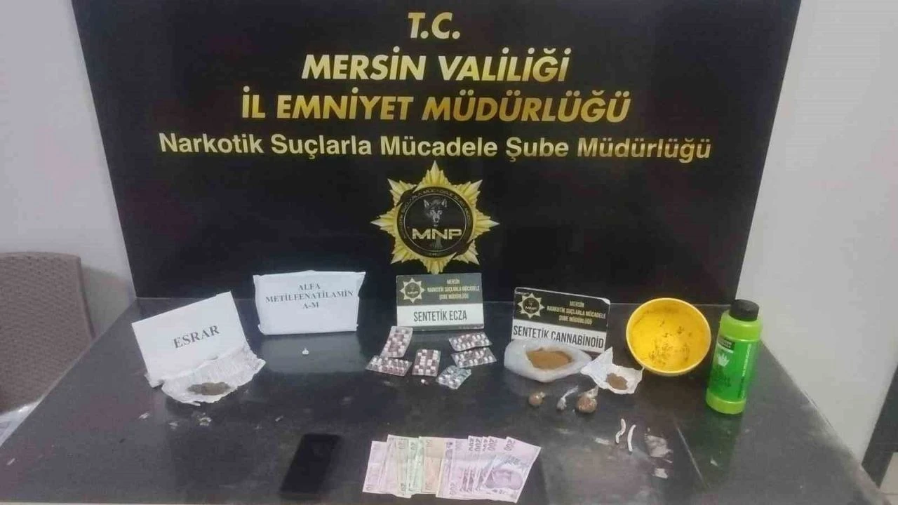 Mersin'de uyuşturucu taciri 4 şüpheli yakalanıp tutuklandı